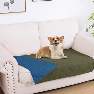 Foto 1 | Foto 1 | Manta Impermeable Para Perros Hyha, Cama Reversible Para Mascotas, Color Verde Y Azul Marino - Venta Internacional.