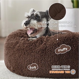 Foto 2 | Foto 2 | Cama Calmante Para Mascotas Para Perros Pequeños Y Medianos, Rosquilla Y Café - Venta Internacional.