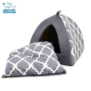 Foto 3 | Foto 3 | Cama Blanda Pet Tent Best Pet Supplies Para Perro Y Gato, Gris, 19 X 19 Cm - Venta Internacional.