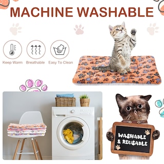 Foto 5 | Foto 5 | Paquete De 4 Alfombrillas Para Mascotas, Forro Polar Reversible Ultrasuave Para Animales Pequeños - Venta Internacional.