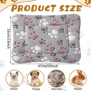 Foto 2 | Foto 2 | Paquete De 4 Alfombrillas Para Mascotas, Forro Polar Reversible Ultrasuave Para Animales Pequeños - Venta Internacional.