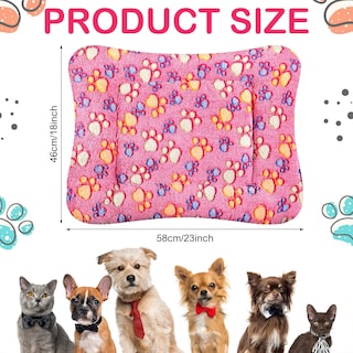 Foto 2 | Foto 2 | Paquete De 4 Alfombrillas Para Mascotas, Forro Polar Reversible Ultrasuave Para Animales Pequeños - Venta Internacional.