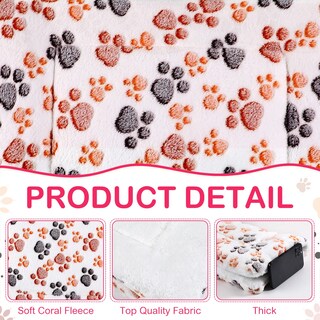 Foto 3 | Foto 3 | Paquete De 4 Alfombrillas Para Mascotas, Forro Polar Reversible Ultrasuave Para Animales Pequeños - Venta Internacional.