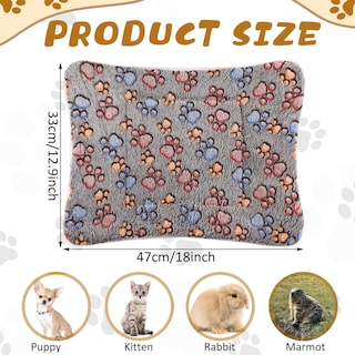 Foto 2 | Foto 2 | Paquete De 4 Alfombrillas Para Mascotas, Forro Polar Reversible Ultrasuave Para Animales Pequeños - Venta Internacional.