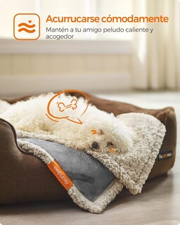 Foto 4 | Foto 6 | Manta Impermeable Para Mascotas Feandrea Mppb050g01 127 X 101 Cm Gris