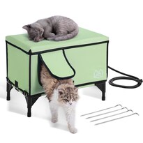 Tela Oxford Vevor Elevated Heated 900d De Cat House, Color Verde Claro - Venta Internacional.