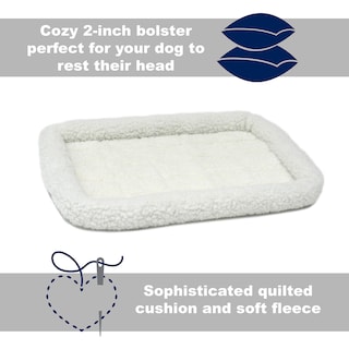 Foto 7 | Foto 7 | Cama Para Perros Midwest Homes For Pets Bolster, Forro Polar Blanco De 24 Pulgadas - Venta Internacional.