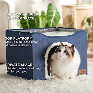 Foto 2 | Foto 2 | Cama Para Gatos Bedsure Cat Cave Para Gatos De Interior Con Almohadilla Rascadora B - Venta Internacional.