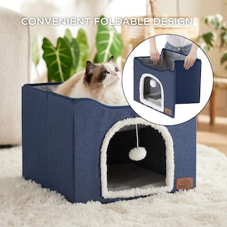 Foto 4 | Foto 4 | Cama Para Gatos Bedsure Cat Cave Para Gatos De Interior Con Almohadilla Rascadora B - Venta Internacional.