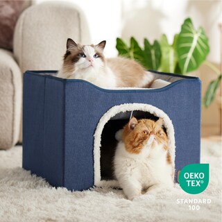 Foto 5 | Foto 5 | Cama Para Gatos Bedsure Cat Cave Para Gatos De Interior Con Almohadilla Rascadora B - Venta Internacional.
