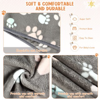 Foto 2 | Foto 2 | Manta Polar Con Estampado De Patas Para Perros Y Gatos, 4 Unidades - Venta Internacional.