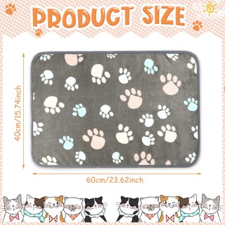 Foto 3 | Foto 3 | Manta Polar Con Estampado De Patas Para Perros Y Gatos, 4 Unidades - Venta Internacional.