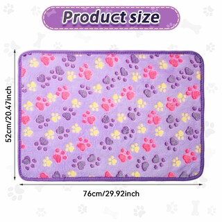 Foto 3 | Foto 3 | Manta Polar Con Estampado De Patas Y Tatuajes Para Mascotas, Cachorros Y Gatos, Color Morado - Venta Internacional.