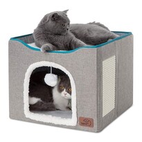 Cama Para Gatos Bedsure Cat Cave Para Gatos De Interior Con Almohadilla Rascadora - Venta Internacional.