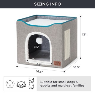 Foto 6 | Foto 6 | Cama Para Gatos Bedsure Cat Cave Para Gatos De Interior Con Almohadilla Rascadora - Venta Internacional.