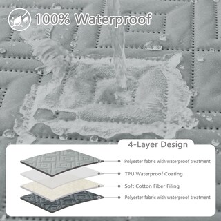Foto 2 | Foto 2 | Manta Impermeable Para Perros Hyha Para Cama, Sofá Y Muebles, Gris - Venta Internacional.