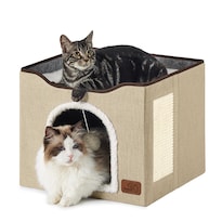 Cama Para Gatos Bedsure Cat Cave Para Gatos De Interior Con Almohadilla Rascadora - Venta Internacional.