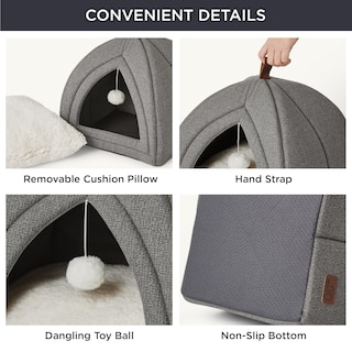 Foto 6 | Foto 6 | Cama De Cama Para Gatos 2 En 1 Para Gatitos Con Almohada Acolchada - Venta Internacional.