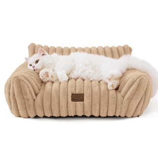 Foto 1 | Foto 1 | Sofá Para Mascotas, Bonito Sofá Con Forma De Gato, Forro Polar De Pana, Beige - Venta Internacional.