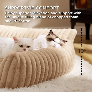 Foto 3 | Foto 3 | Sofá Para Mascotas, Bonito Sofá Con Forma De Gato, Forro Polar De Pana, Beige - Venta Internacional.