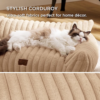 Foto 4 | Foto 4 | Sofá Para Mascotas, Bonito Sofá Con Forma De Gato, Forro Polar De Pana, Beige - Venta Internacional.