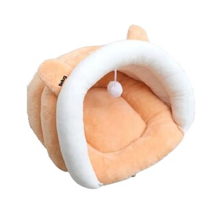 Foto 1 | Foto 1 | Casa Gatos Con Cama Plegable Para Mascota Cuatro Estaciones Belug, Naranja Blanco