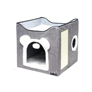 Foto 1 | Foto 1 | Casa Y Cama Plegable Para Gato Con Cojín Suave Bola De Pelo Lab.g, Gris Blanco