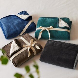 Foto 6 | Foto 6 | Manta Impermeable Para Cama Sherpa Fleece Blue Queen - Venta Internacional.
