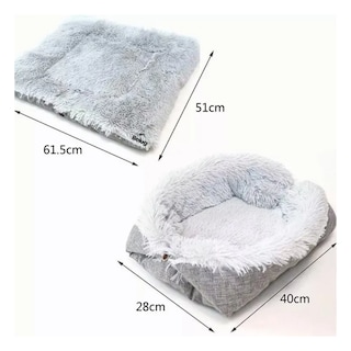 Foto 2 | Foto 2 | Cama Para Mascotas Suave Belug, Gris Claro Y Oscuro