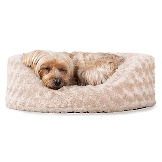 Foto 1 | Foto 1 | Cama Para Mascotas Furhaven Ultra Plush  Piel Rizada  Ovalada  Color Crema - Venta Internacional.