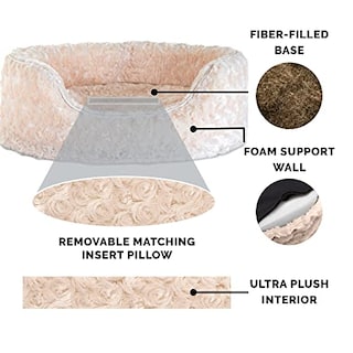 Foto 4 | Foto 4 | Cama Para Mascotas Furhaven Ultra Plush  Piel Rizada  Ovalada  Color Crema - Venta Internacional.