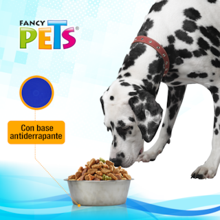 Foto 5 | Foto 5 | Plato de Acero con Base Antiderrapante Fancy Pets Jumbo