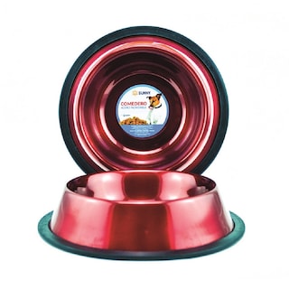 Foto 1 | Foto 1 | Plato para Mascota Sunny 24oz Antiderrapante Acero Inoxidable color Rojo