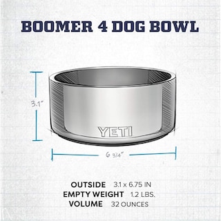 Foto 5 | Foto 5 | Cuenco Para Perros Yeti Boomer 4 De Acero Inoxidable Antideslizante De 1 Litro - Venta Internacional.