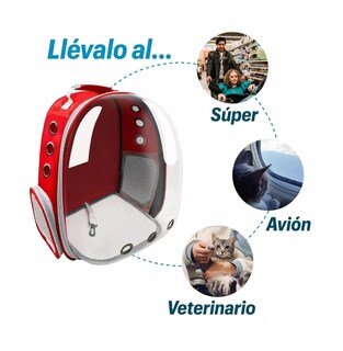 Foto 5 | Foto 5 | Mochila Transportadora para Mascota Pequeña color Rojo