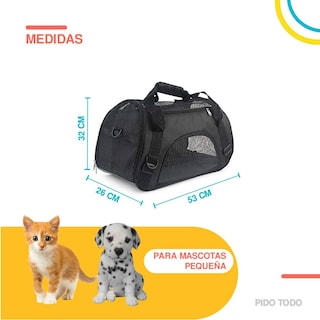 Foto 2 | Foto 2 | Bolsa Transportadora de Mascotas Poli Pets PP-TPMBK-GD color Negro