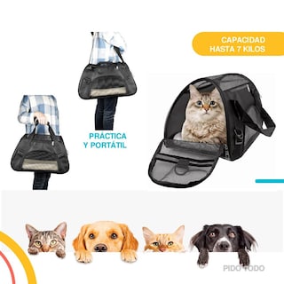 Foto 5 | Foto 5 | Bolsa Transportadora de Mascotas Poli Pets PP-TPMBK-GD color Negro