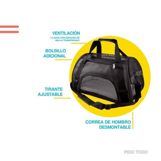 Foto 6 | Foto 6 | Bolsa Transportadora de Mascotas Poli Pets PP-TPMBK-GD color Negro