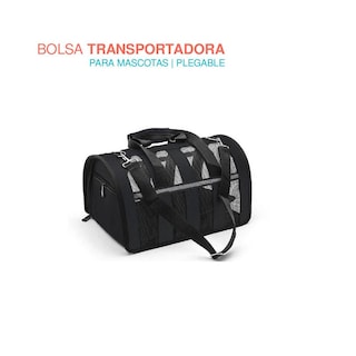 Foto 1 | Foto 1 | Bolso Transportador de Mascotas Poli Pets PP-TPMRBK-M color Negro con Franjas Reflectantes