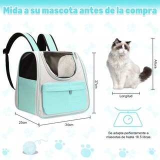 Foto 2 | Foto 2 | Mochila Portátil Transportadora para Mascota Eo Safe Imports Azul