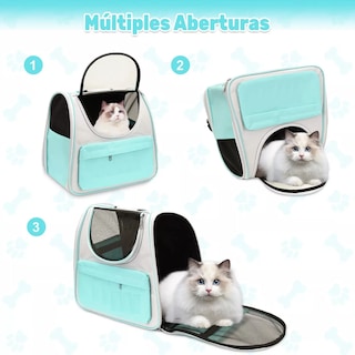 Foto 4 | Foto 4 | Mochila Portátil Transportadora para Mascota Eo Safe Imports Azul