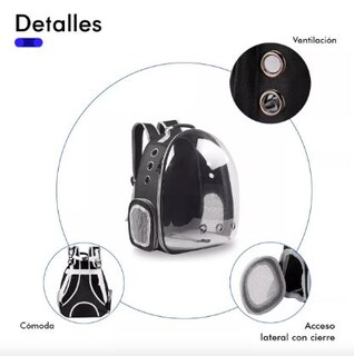 Foto 2 | Foto 2 | Mochila para Mascotas Wünd Transpirable Negra