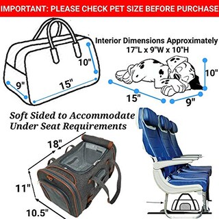 Foto 3 | Foto 3 | Transportín Para Mascotas Aprobado Por Mr. Peanut's Airline Con Lados Blandos Y Bajos - Venta Internacional.