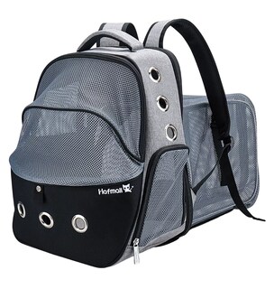 Foto 1 | Foto 1 | Mochila Transportadora Para Perros/gatos Expandible, Gris/negro