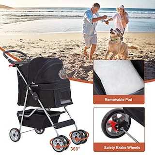 Foto 5 | Foto 5 | Transportín Plegable De Viaje Bestpet Stroller Para Gatos Y Perros - Venta Internacional.
