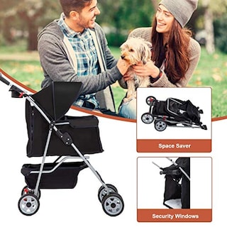 Foto 6 | Foto 6 | Transportín Plegable De Viaje Bestpet Stroller Para Gatos Y Perros - Venta Internacional.