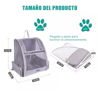 Foto 2 | Foto 2 | Mochila Transportadora Para Mascotas Para Gatos Y Perros Gris