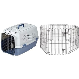 Foto 1 | Foto 1 | Transportín De Viaje Para Mascotas Amazon Basics De Dos Puertas Con Carga Superior, 60 X 60 X 30 Cm - Venta Internacional.