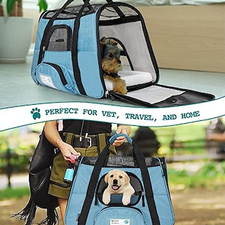 Foto 7 | Foto 7 | Transportín Para Mascotas Petami Premium Airline, Aprobado Por La Aerolínea, Azul - Venta Internacional.