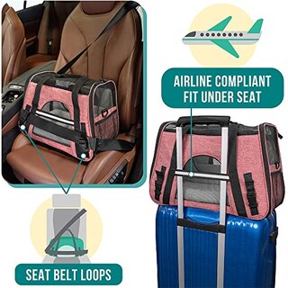 Foto 6 | Foto 6 | Transportín Para Mascotas Petami Premium Airline Aprobado Por La Aerolínea Soft-side - Venta Internacional.